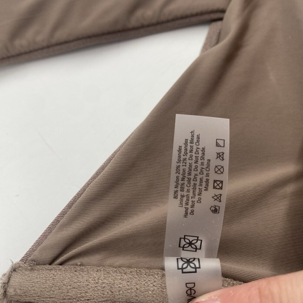 Devon Windsor Size XL Rue Top Bikini Taupe Brown Satin Swim Top - Picture 13 of 13